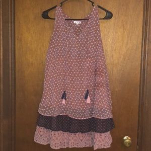 Layered, printed dress